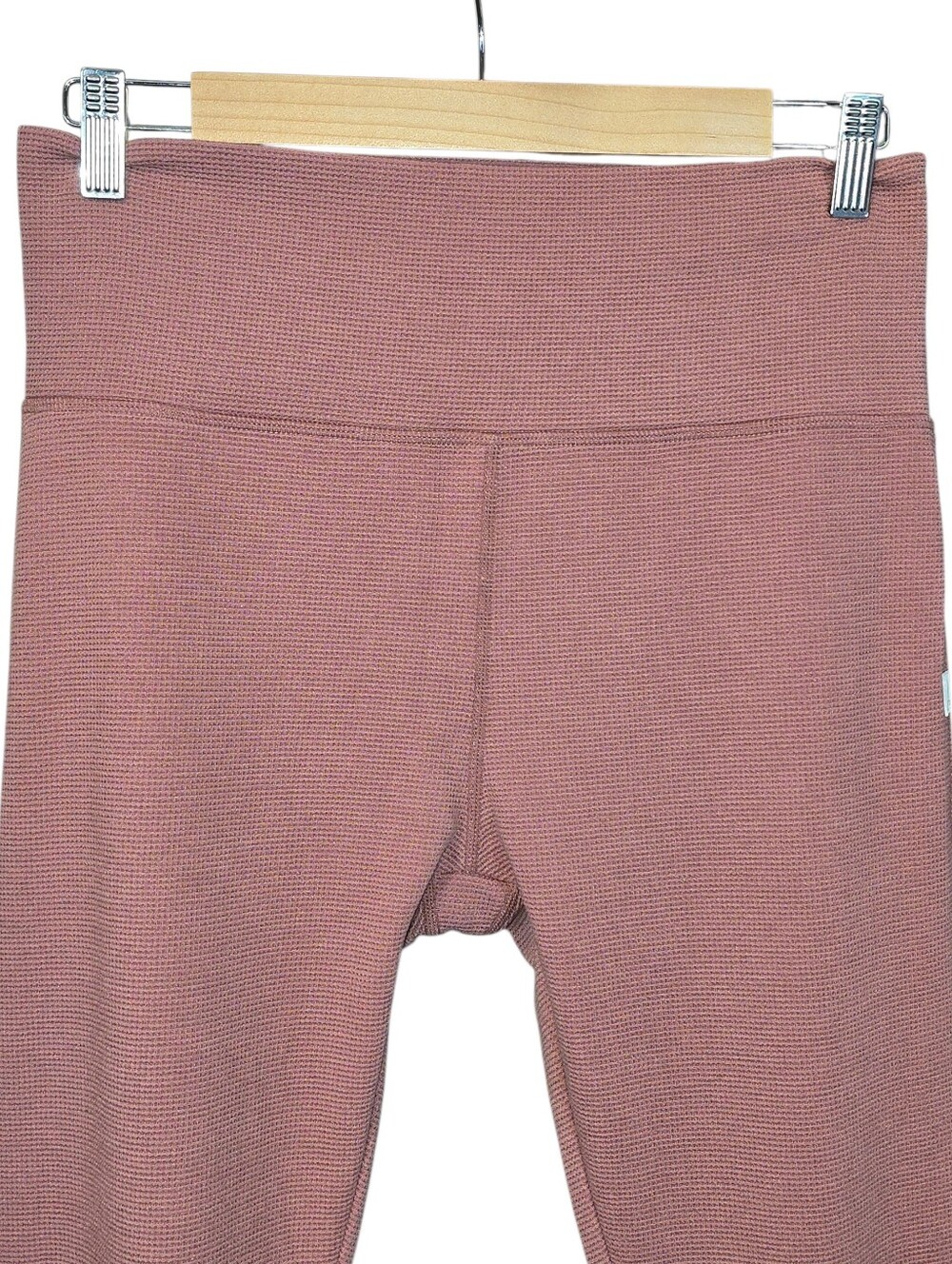 Vuori Bayview Thermal Leggings Rosewood Waffle Knit Moisture Wicking Size Large - Picture 6 of 14